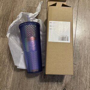 Walt Disney World 50th Anniversary Castle Bling Geometric Tumbler Cup Straw WDW